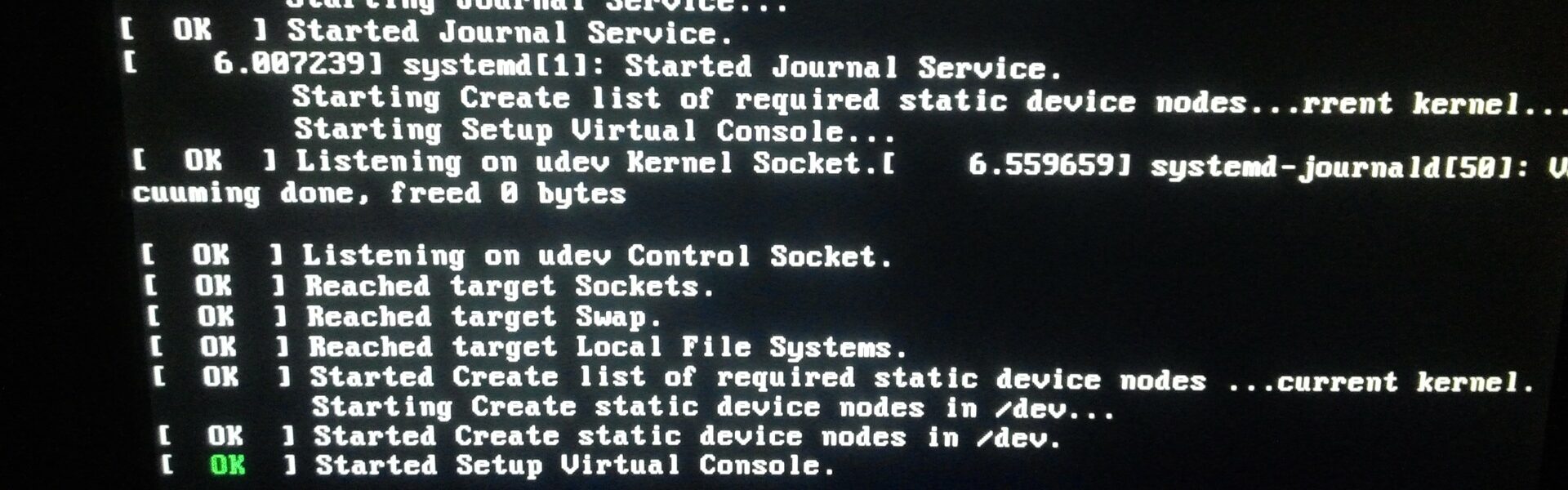Linux Booting Screen