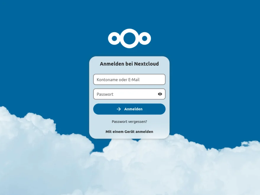 Login-Screen in Nextcloud 28